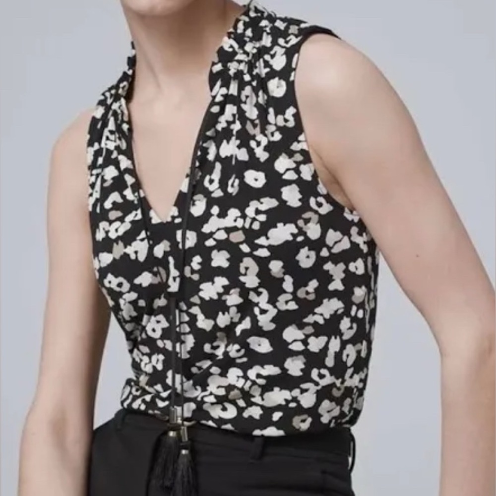 WHBM • EUC • Animal Print Sleeveless Top • Size S